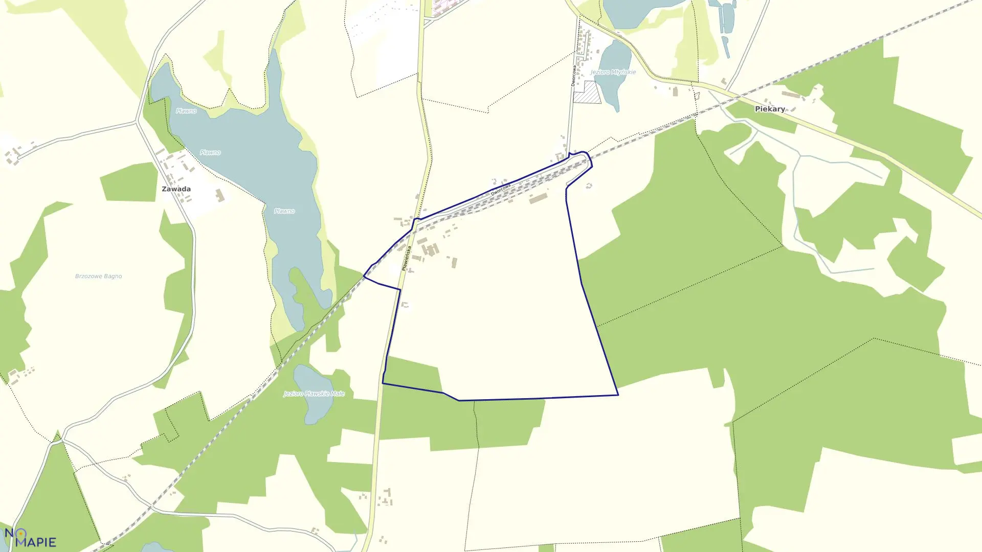 Mapa obrębu Czaplinek 08 w gminie Czaplinek