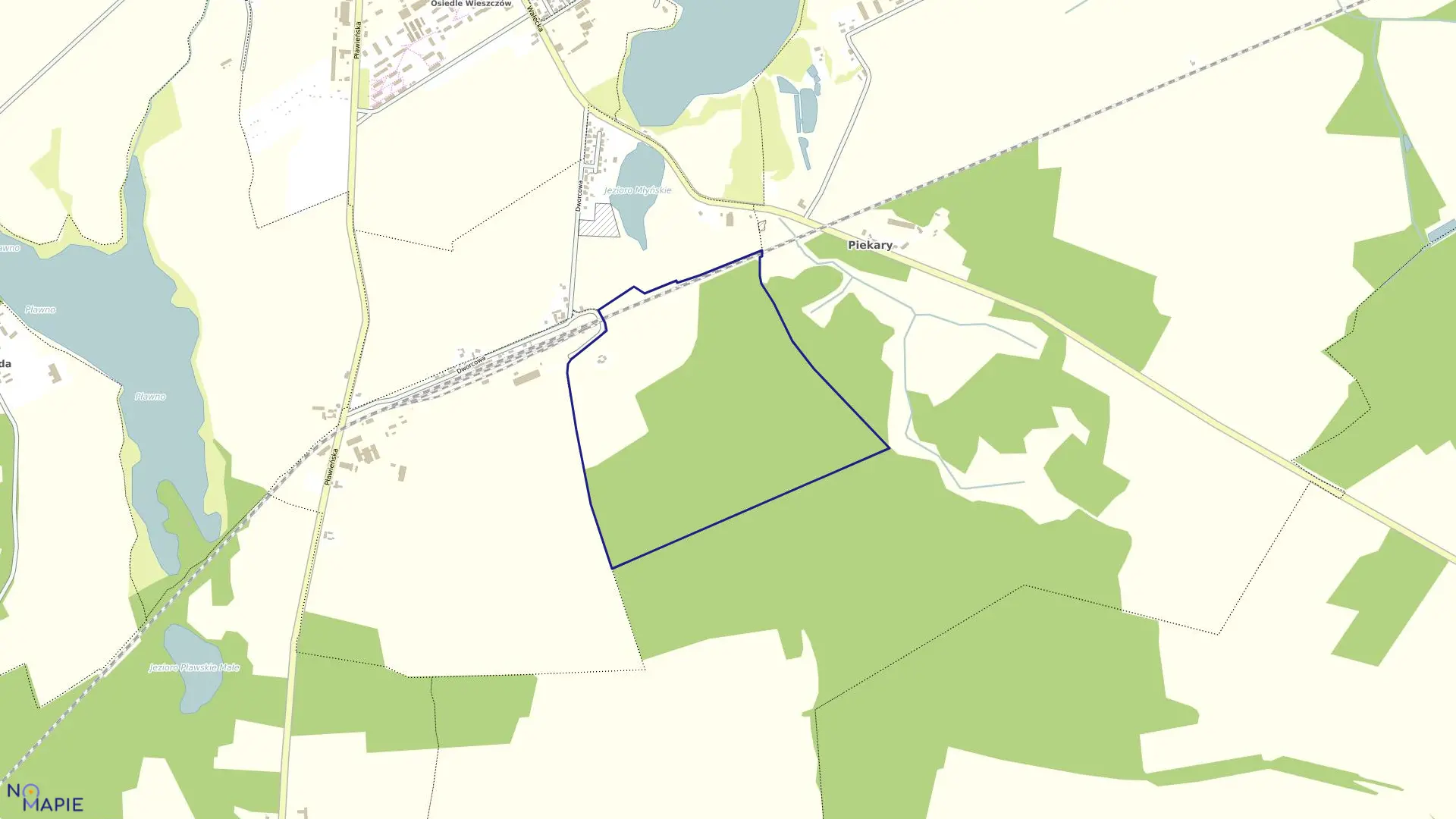 Mapa obrębu Czaplinek 09 w gminie Czaplinek